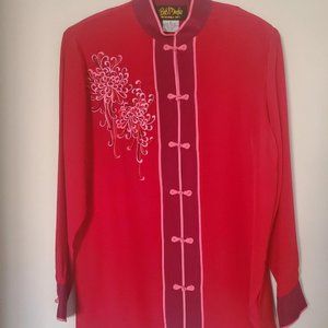Bob Mackie Red Blouse Size S